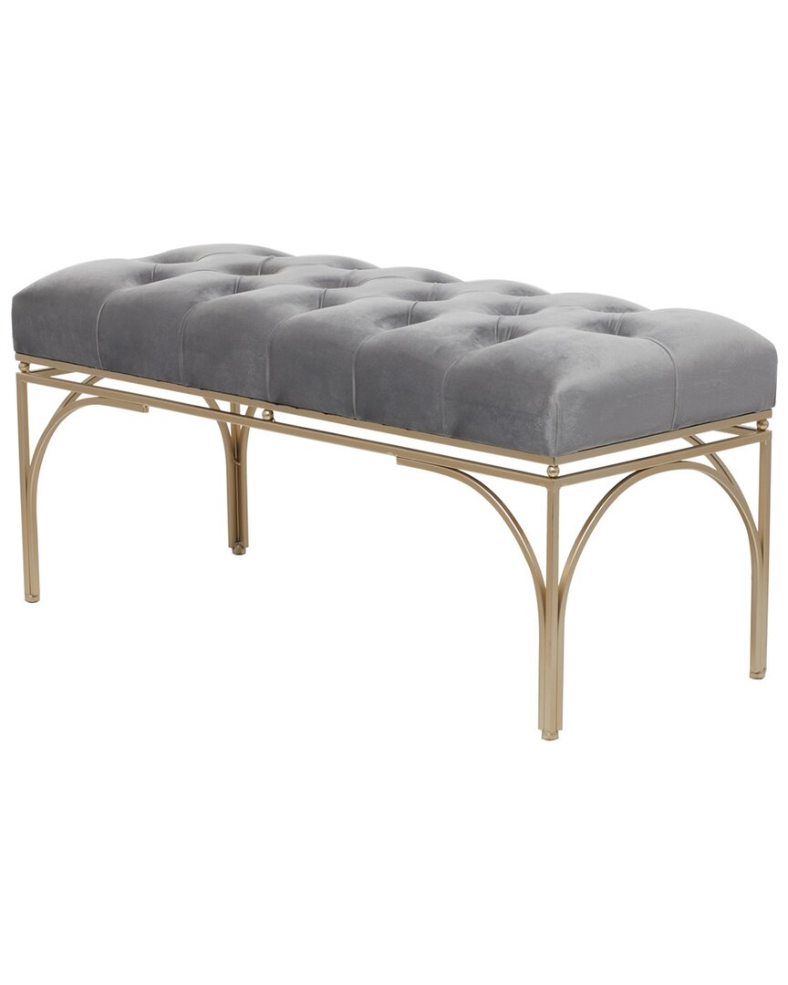 Peyton Lane Glam Bench In Grey