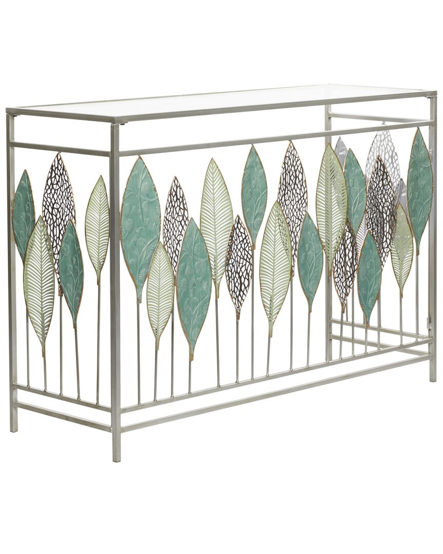 Peyton Lane Silver Contemporary Console Table