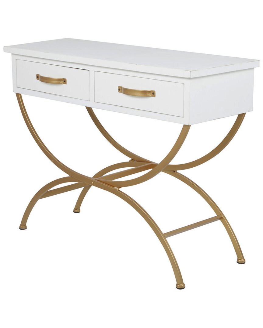 Peyton Lane Pine Contemporary Console Table In White