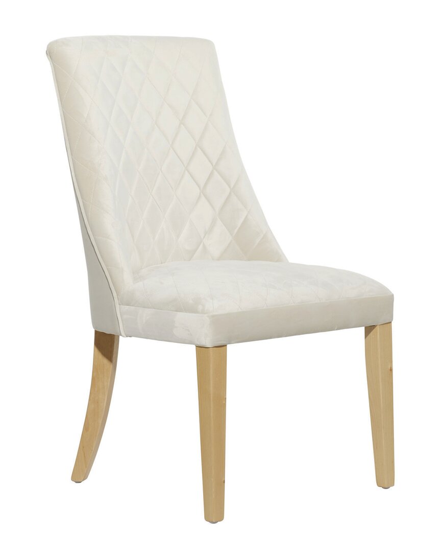Peyton Lane Diamond Dining Chair In White