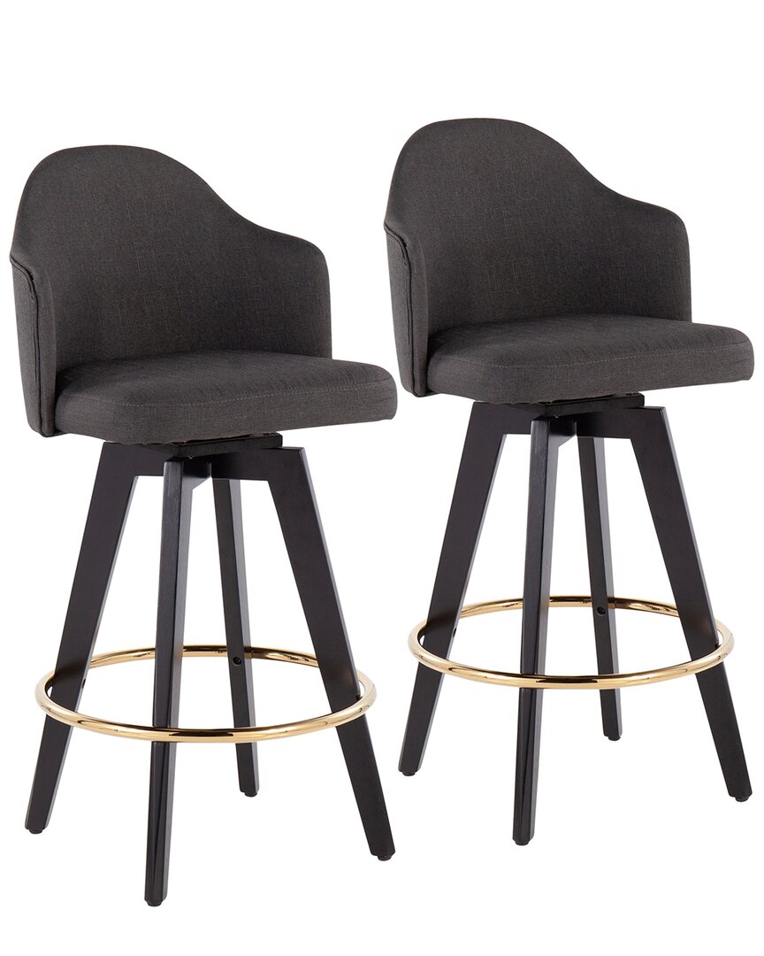 LUMISOURCE LUMISOURCE SET OF 2 AHOY 26IN COUNTER STOOLS 
