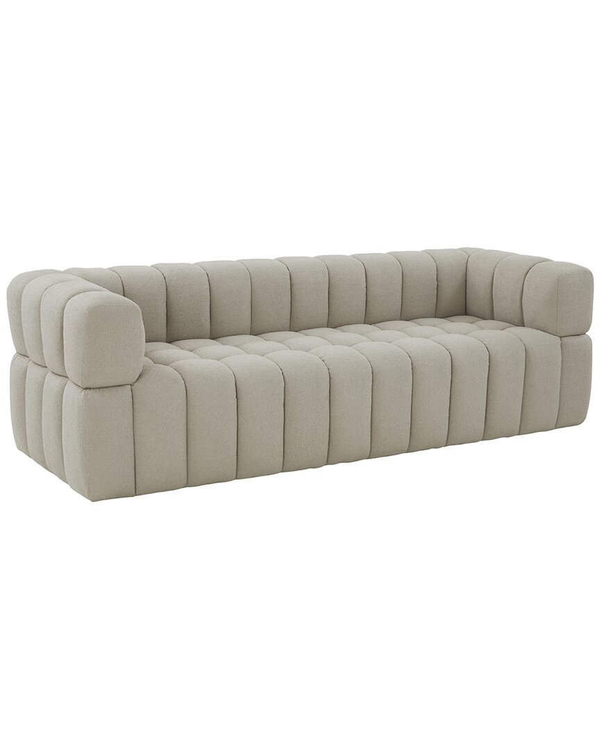 Shop Safavieh Couture Calyna Channel Tufted Sofa In Grey
