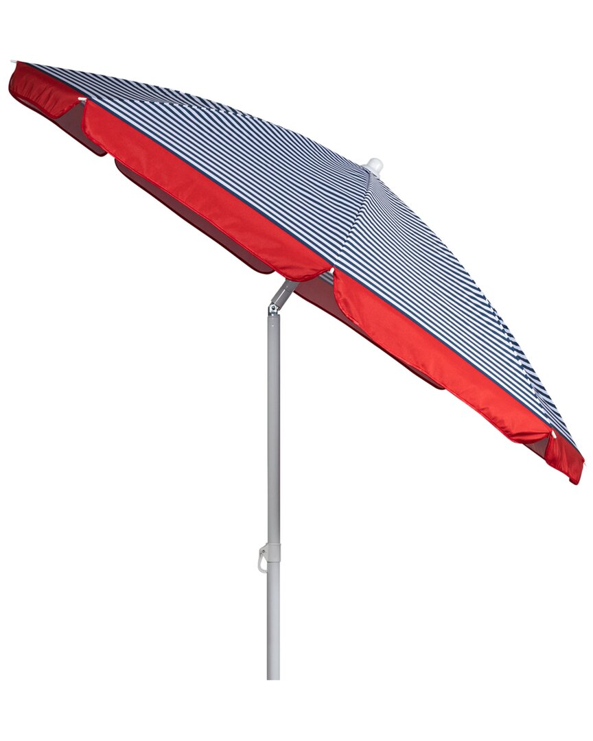 Oniva 5.5ft Pinstripe Portable Beach Umbrella In Blue