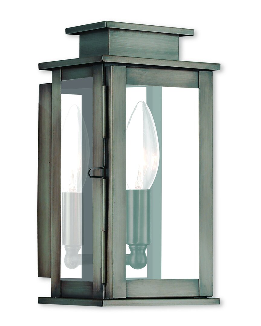 Livex Lighting 1-light Vintage Pewter Outdoor Wall Lantern In Metallic
