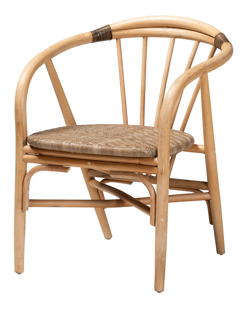 Baxton Studio Kyoto Modern Rattan 2-piece Dining Chair Set