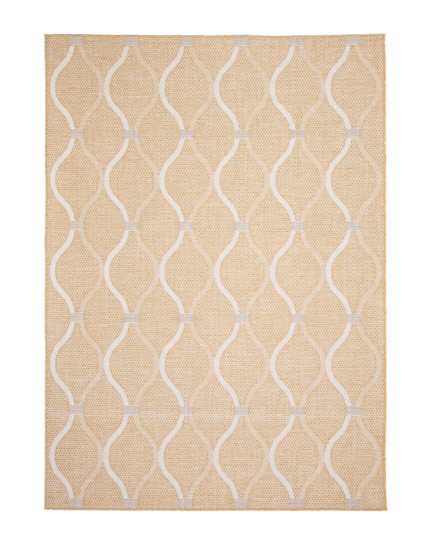 Ecarpet Veranda Abstract Indoor/ Outdoor Rug In Gold