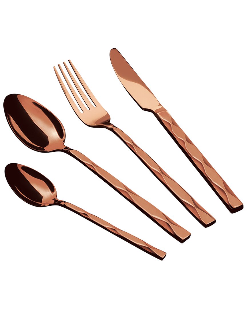 Berlinger Haus 24pc Stainless Steel Satin Finish Cutlery Set In Rose