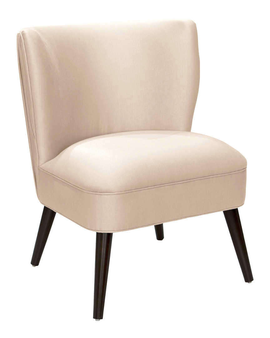 Skyline Furniture Armless Pleated Chair In Neutral