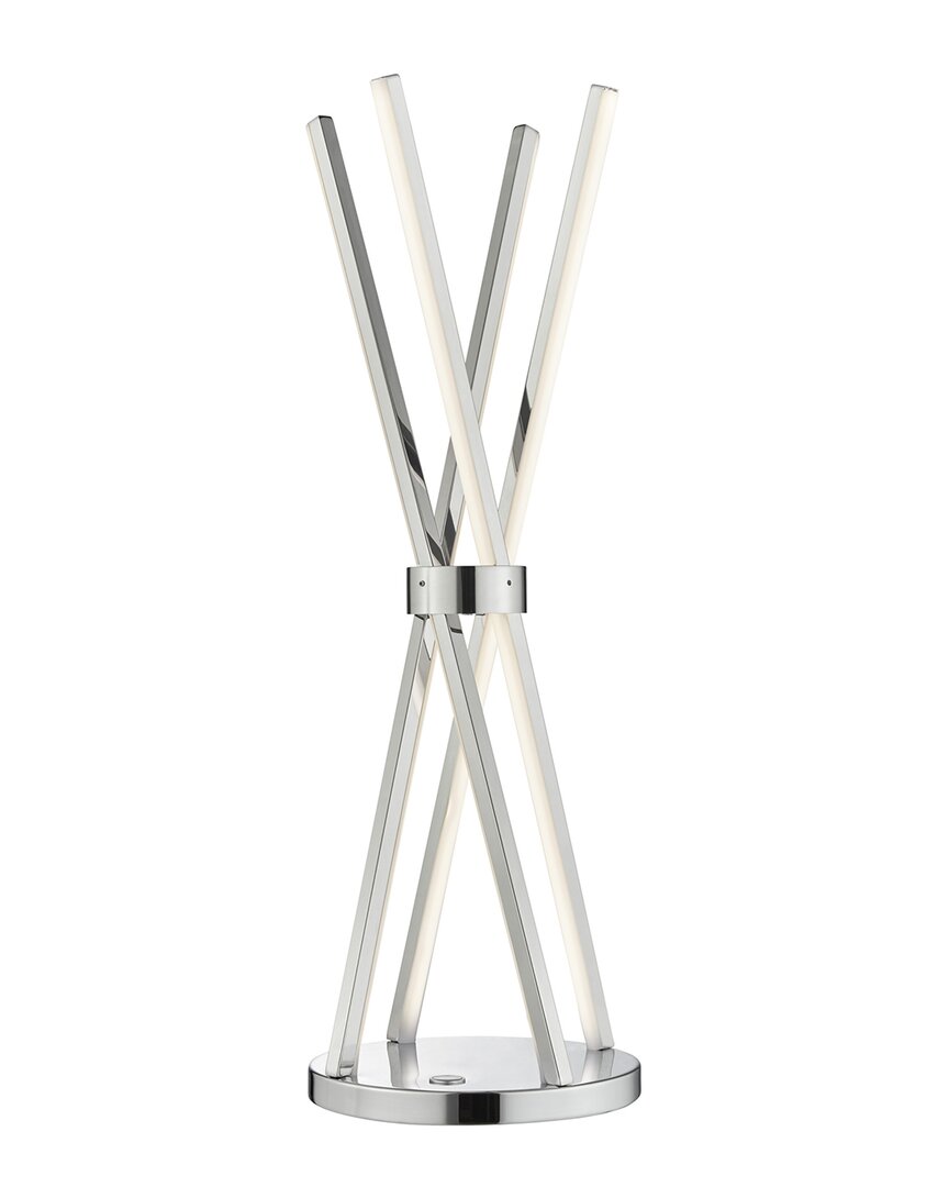 Finesse Decor Bergen Chrome Table Lamp In Silver