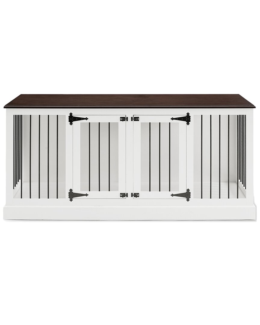 Crosley Furniture Winslow Medium Credenza Pet Crate In White