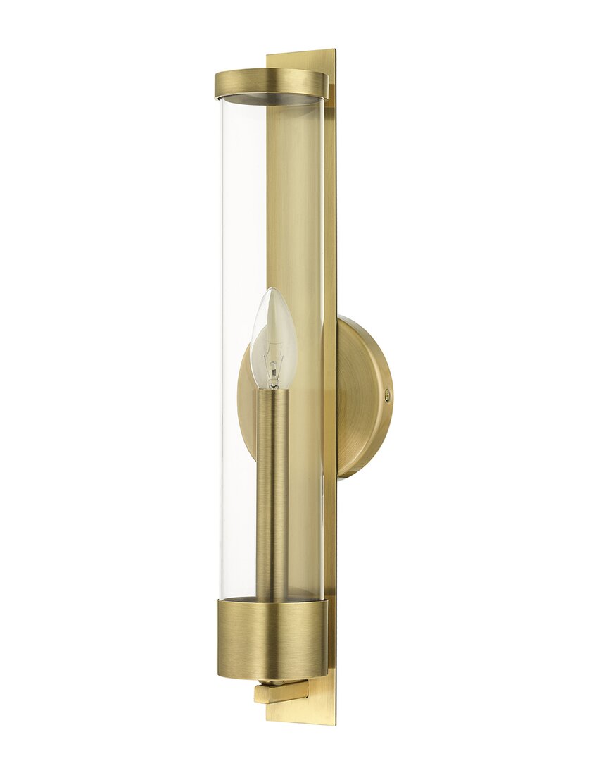 Livex Lighting 1-light Antique Brass Ada Single Sconce In Metallic