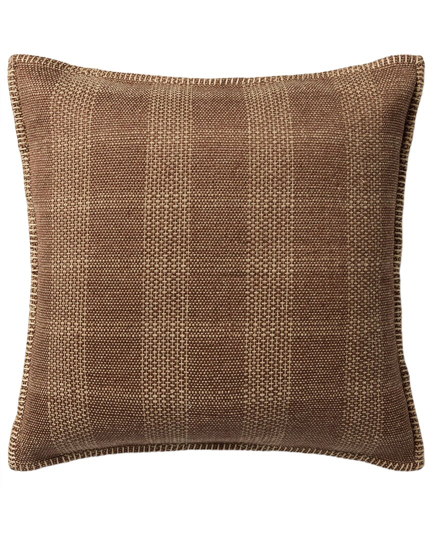 Loloi Ii Loloi 20x20in Pillow Cover With Down Insert In Brown
