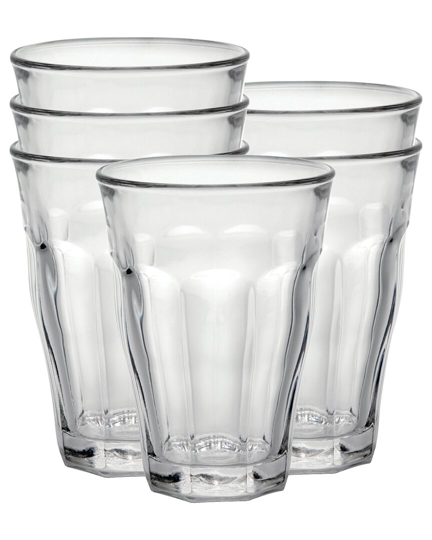 Duralex Set Of 6 Picardie Xl Tumblers In White