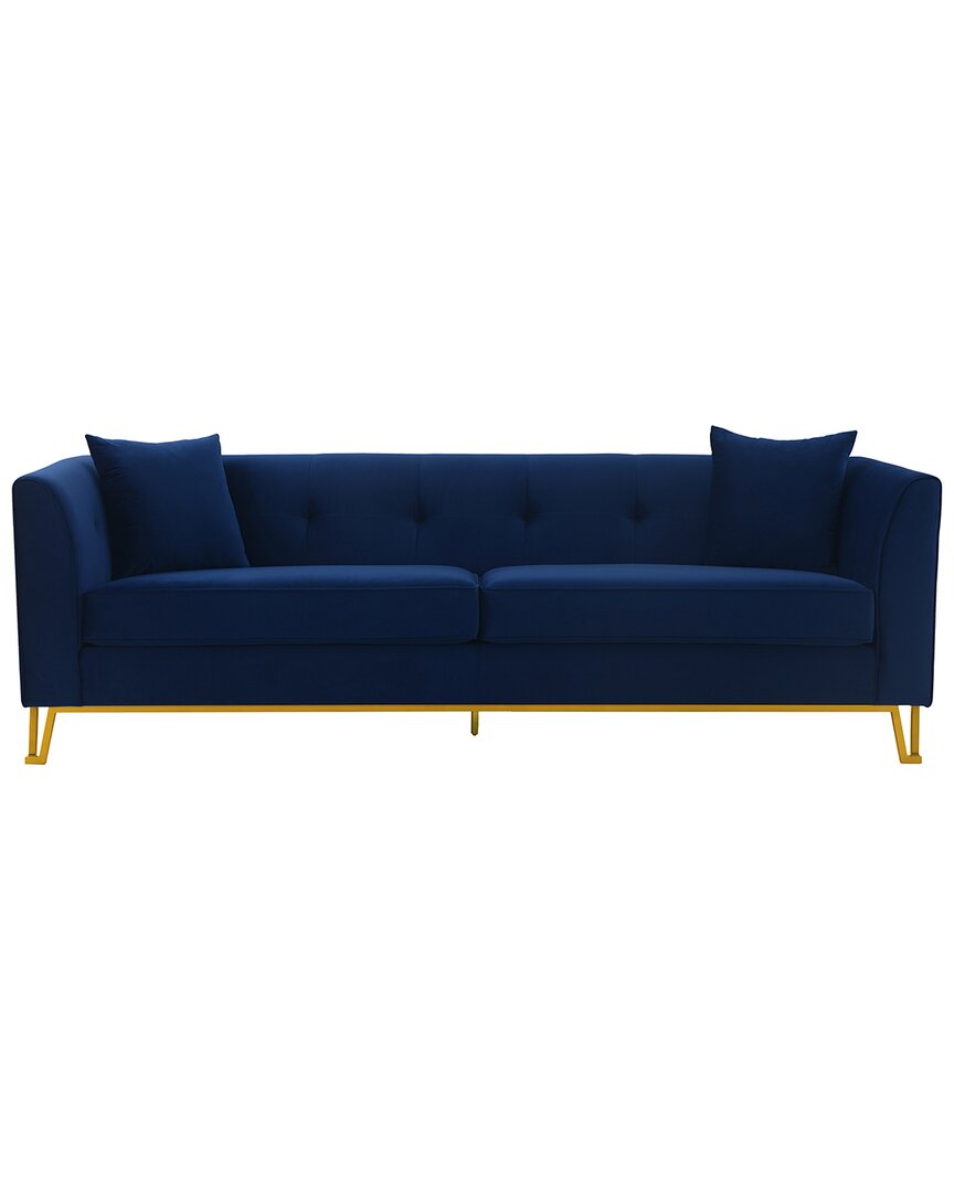 Armen Living Everest 90in Upholstered Sofa In Blue