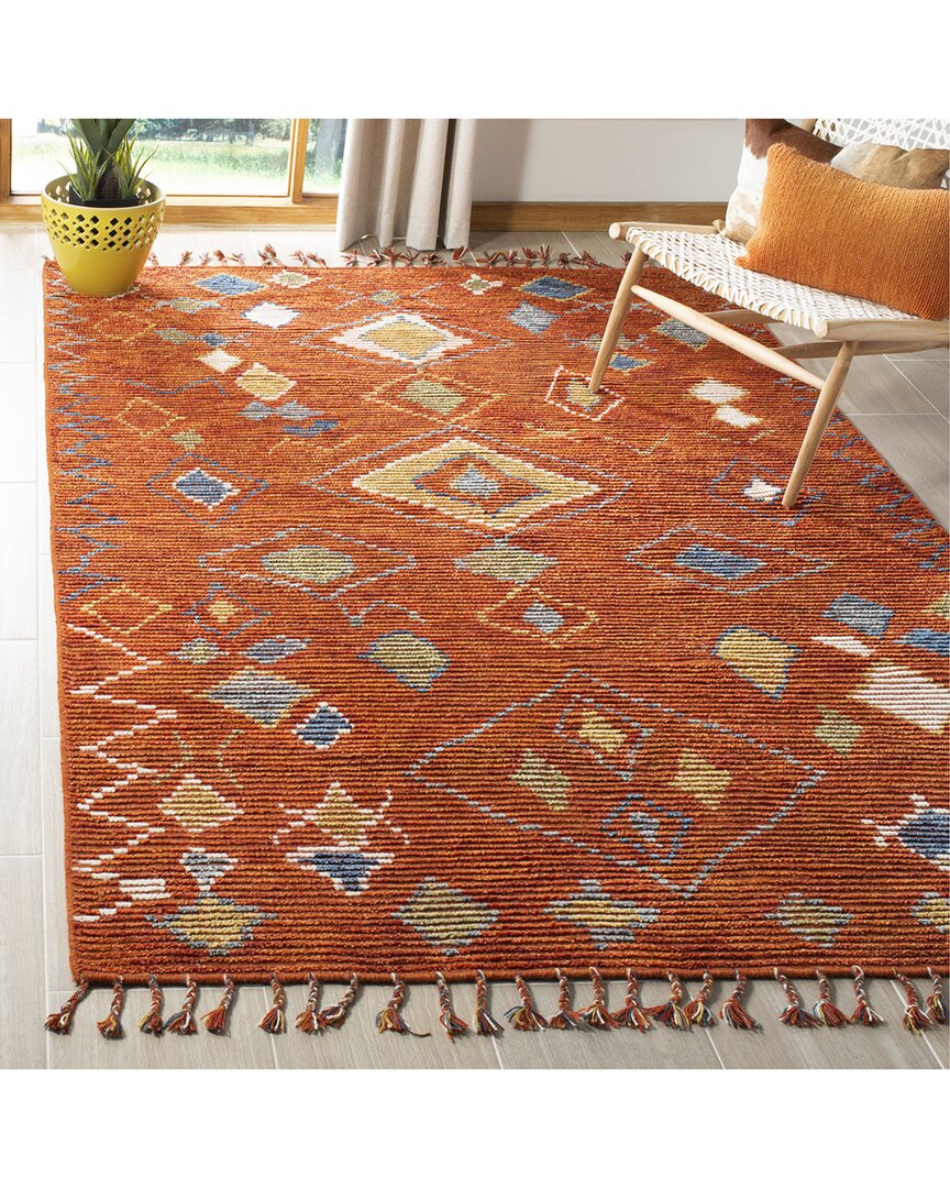 Safavieh Kenya Hand Knotted Wool-blend Rug In Red
