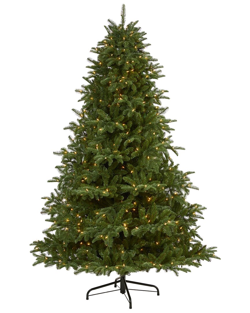 Nearly Natural 7ft. South Carolina Spruce Artificial Christmas Tree With 500 White Warm Lights And 2 In Green