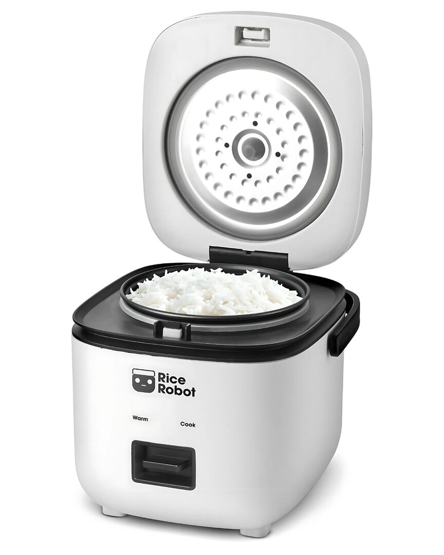 Rice Robot 4.5 Cup Space Saving Rice Cooker With Ceramic Nonstick Inner Pot