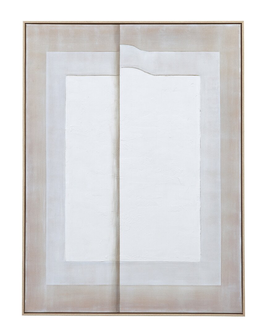 Bassett Mirror Fold Ii Framed Canvas In White