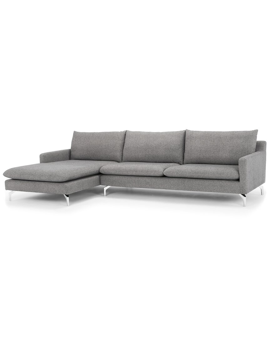 Urbia Metro Anderson Left Arm Facing Chaise Sectional In Grey