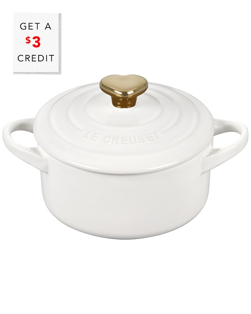 Le Creuset Mini Round Stoneware Cocotte In White