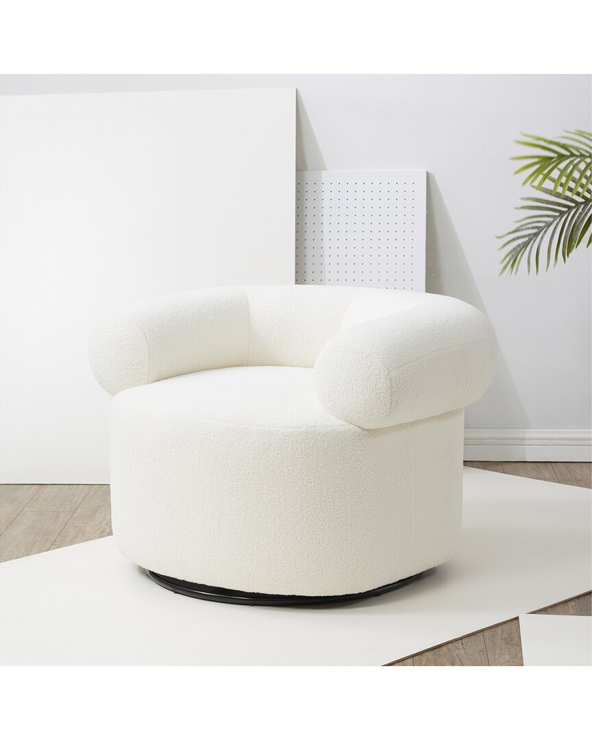 Safavieh Couture Sadie Swivel Accent Chair In White