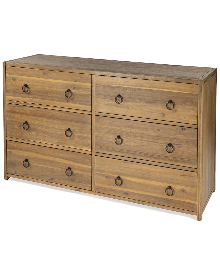 Butler Specialty Company Lark 6 Drawer Natural Wood Dresser