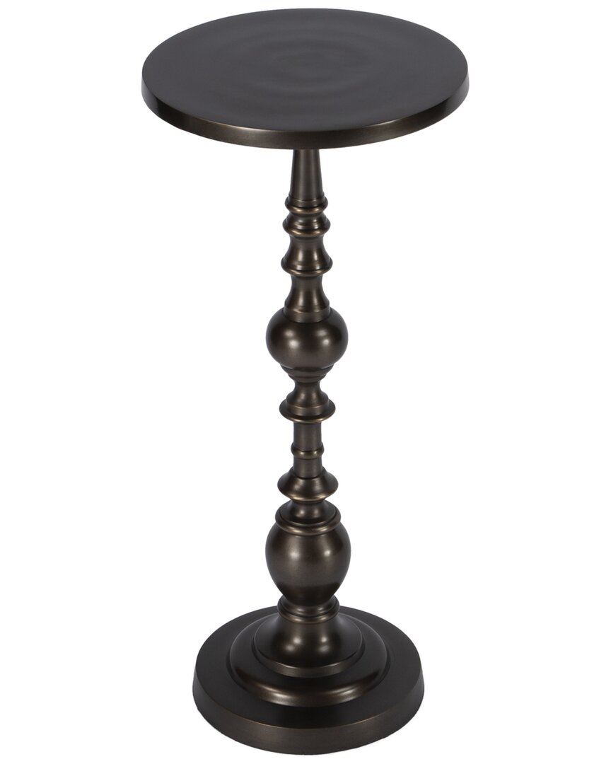 Butler Specialty Company Darien Round Bronze Pedestal End Table