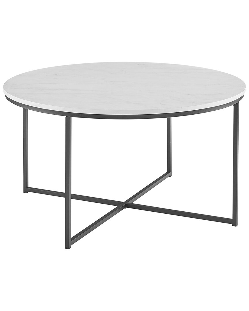 Hewson Coffee Table With X-base In Brown