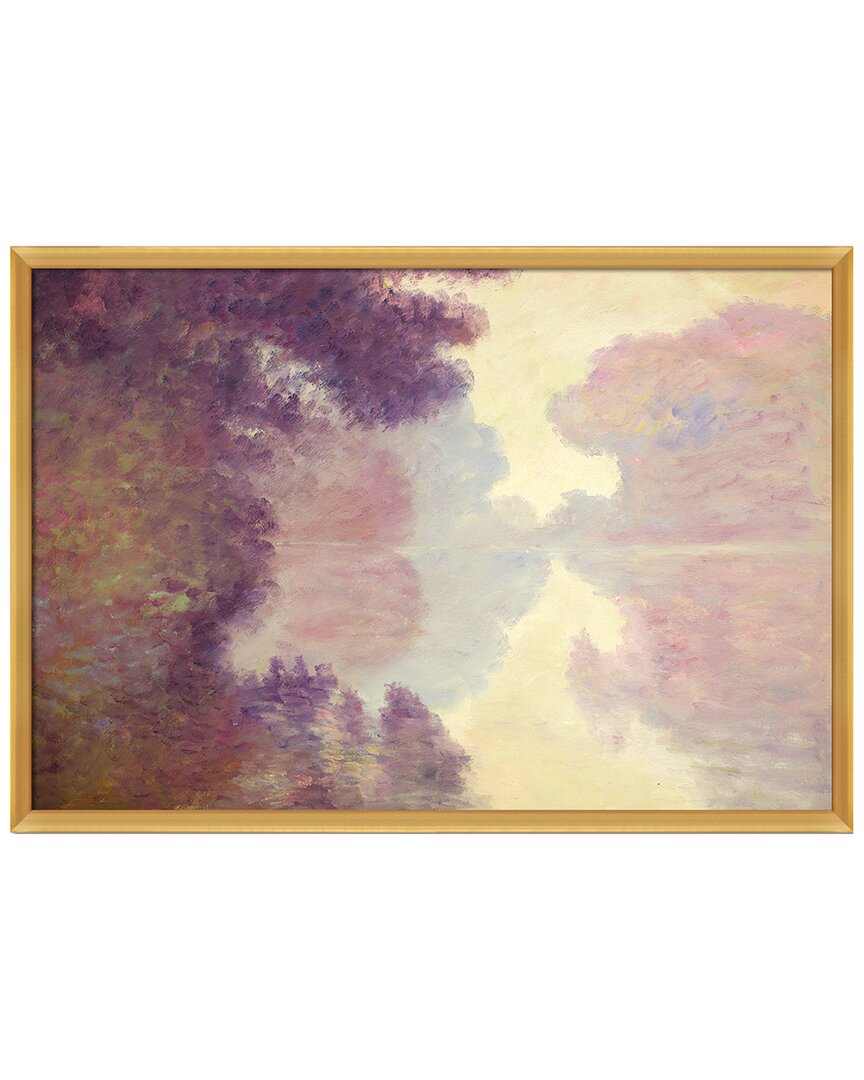 La Pastiche Misty Morning On The Seine, Pink, 1897 Framed Art Print In Multicolor