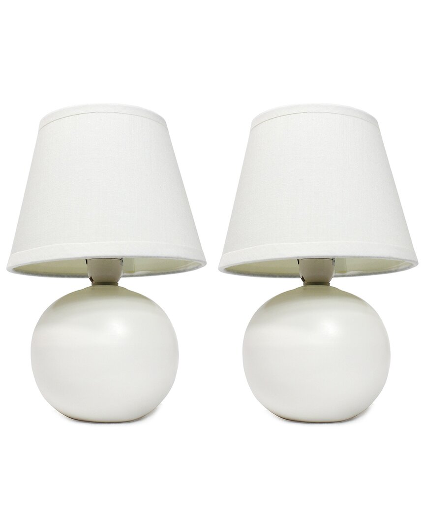 Lalia Home Laila Home Mini Ceramic Globe Table Lamp In Off-white