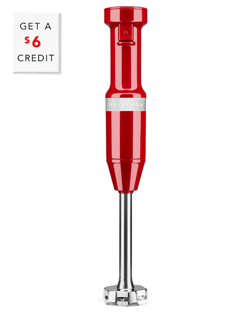 Kitchenaid Corded Variable-speed Red Immersion Blender With Blending Jar$6 Credit With $6 Credit