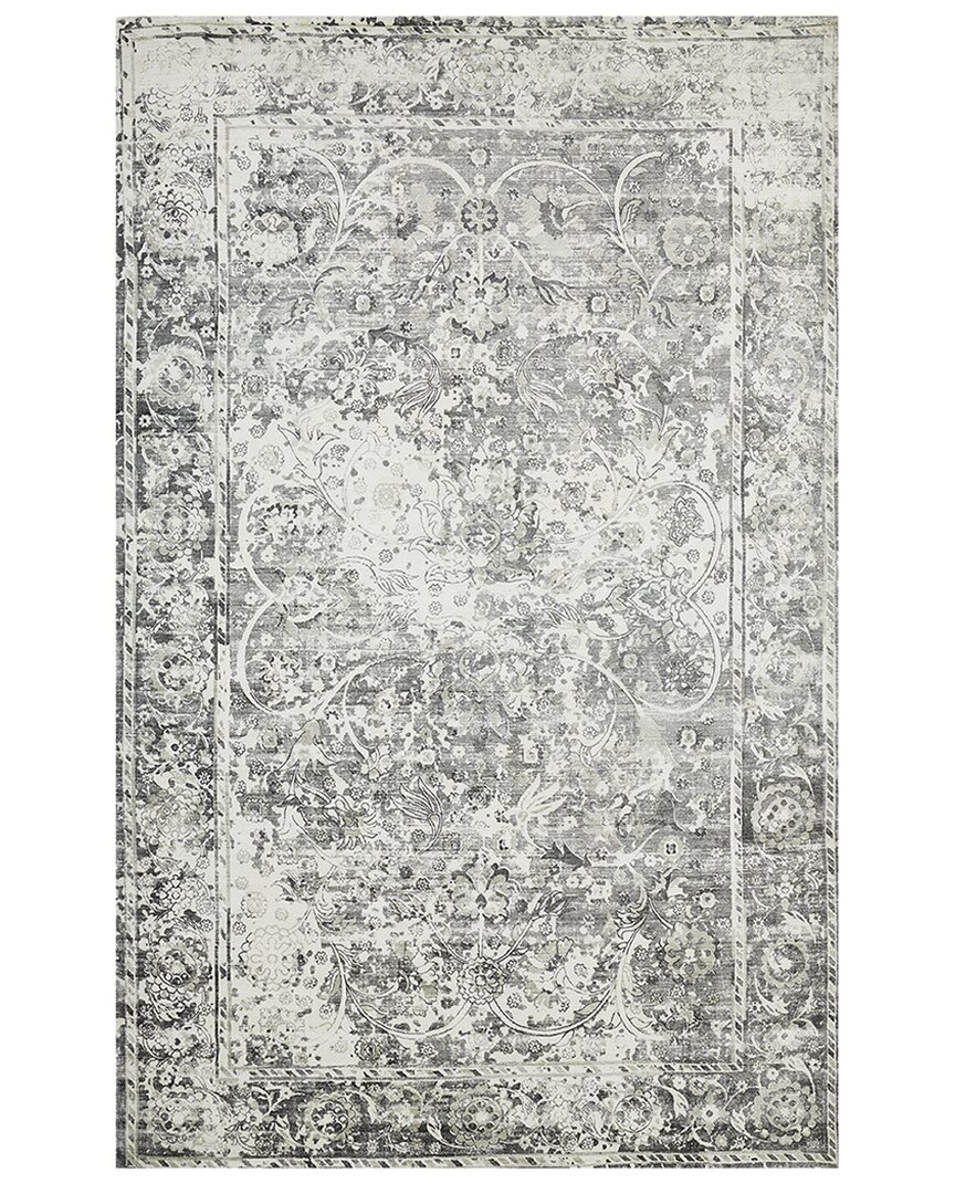 Solo Rugs Floral Hand-loomed Rug In Bone