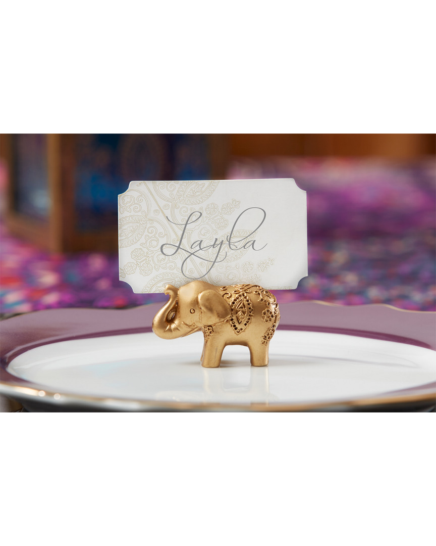 Shop Kate Aspen Set Of 12 Lucky Golden Elephant Place Card Holders