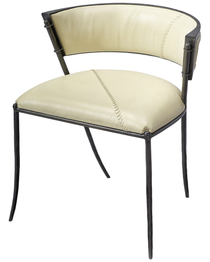 Jamie Young Nevado Leather Chair In White