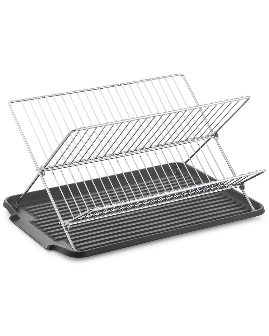 J&v Textiles X-shaped Stainless Steel Dish Rack In Black