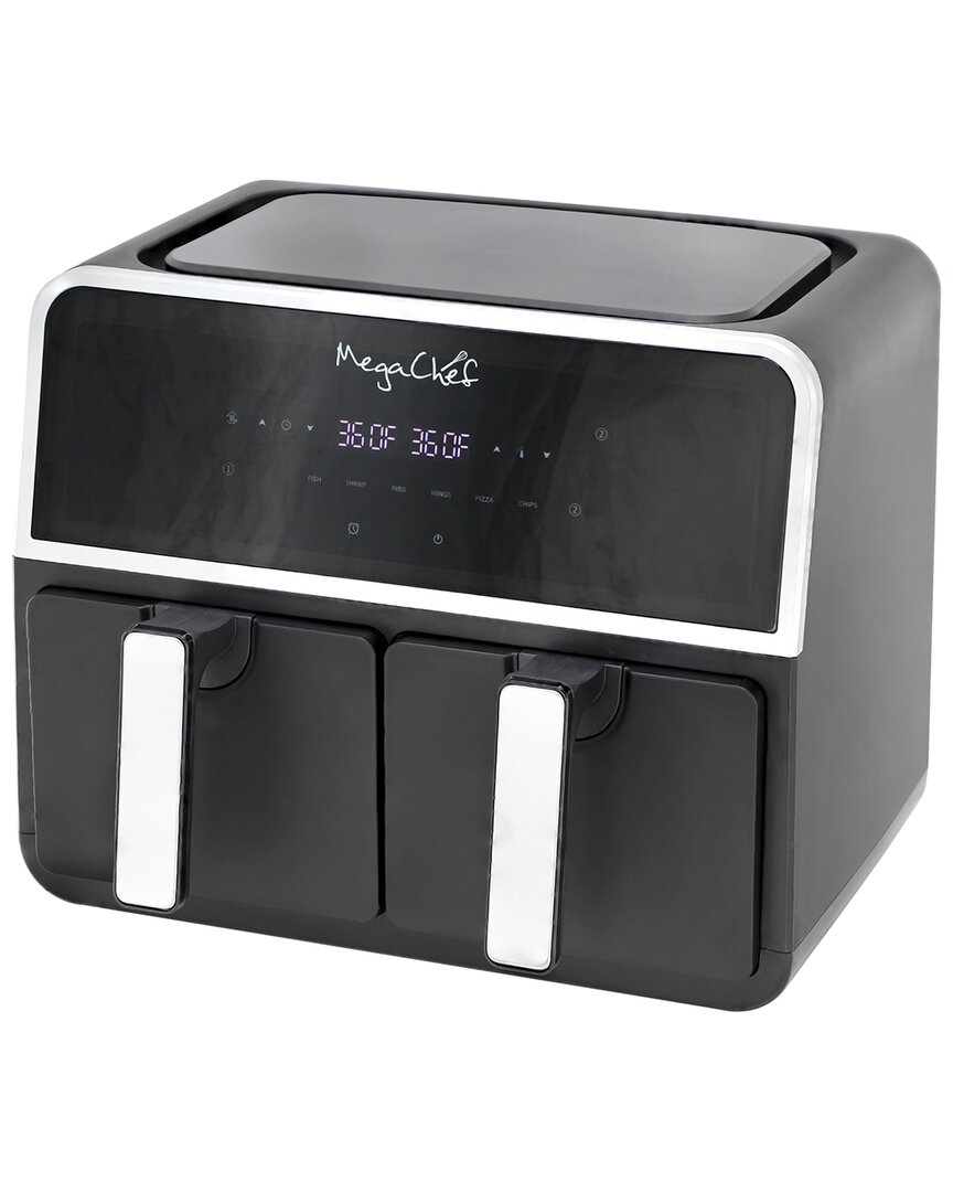 Megachef Dual 4.5qt Digital Electric Air Fryer In Black