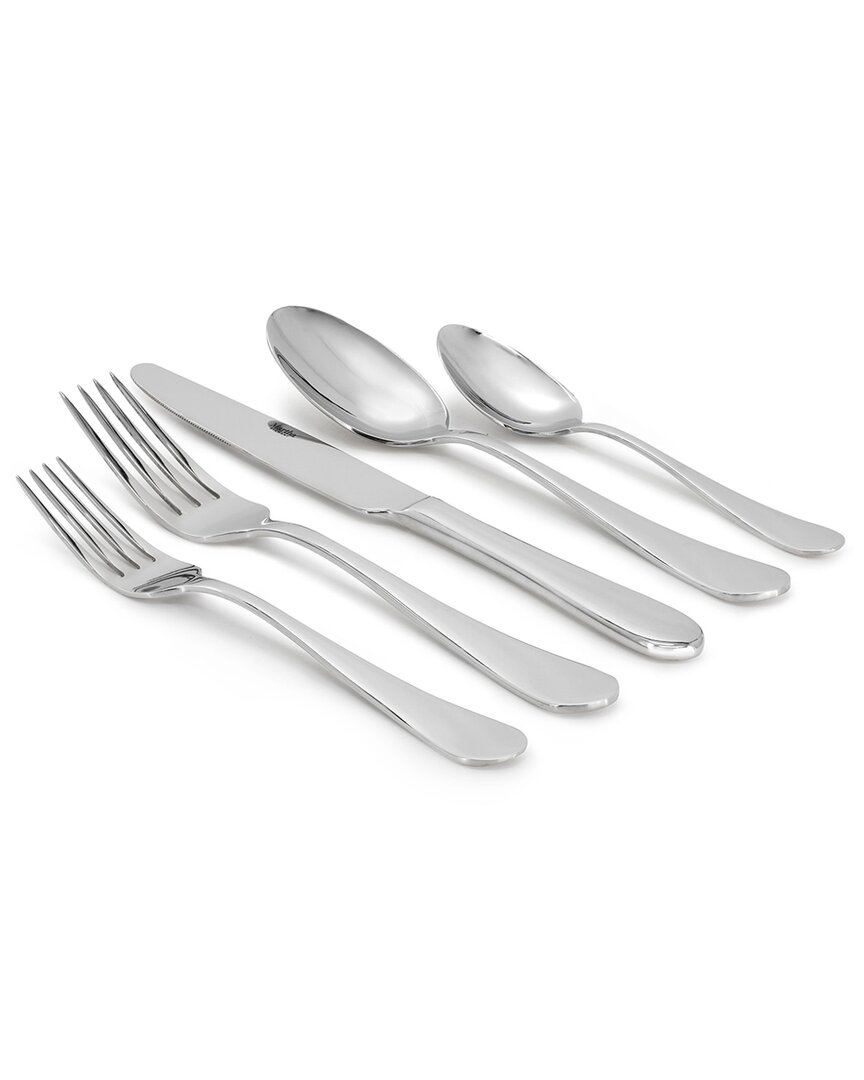 Martha Stewart Alness 20pc Stainless Steel Flatware Set In Silver