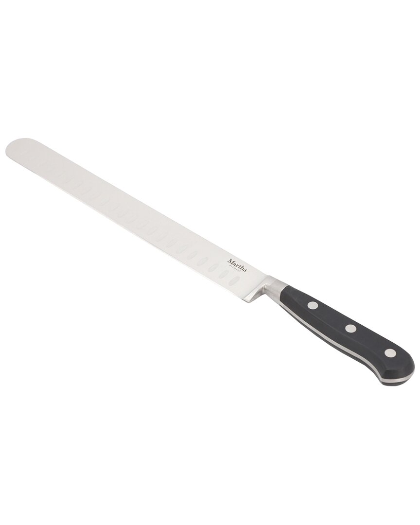 Martha Stewart Carverton 10in Stainless Steel Hollow Edge Slicer In Black