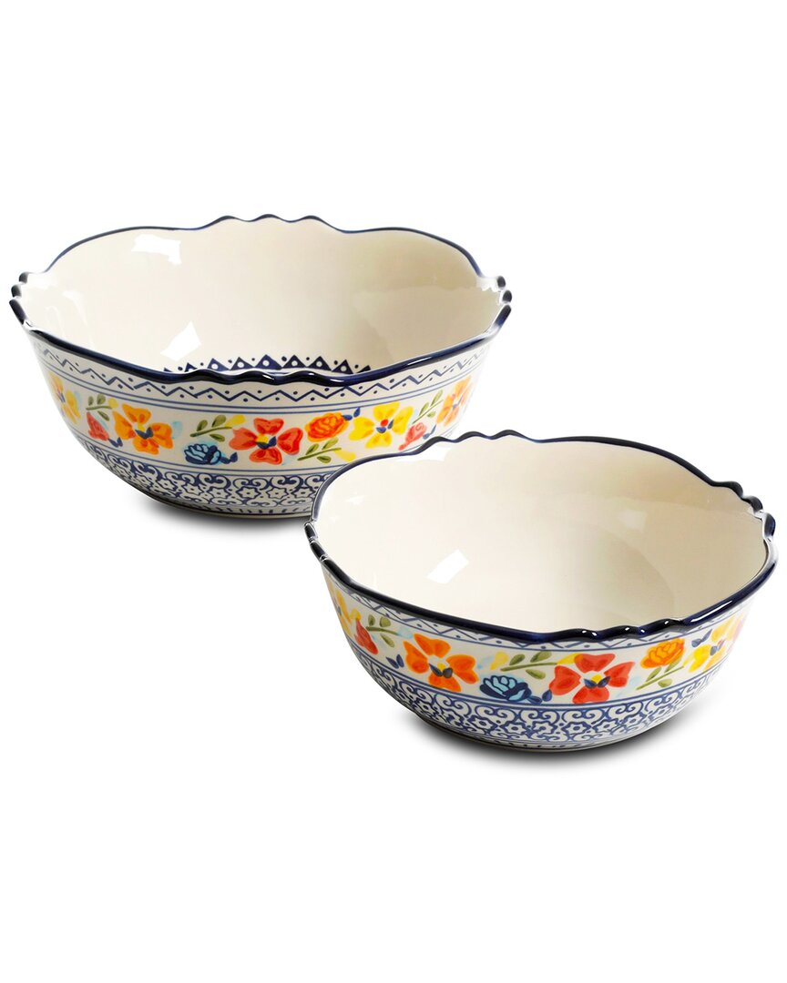 Gibson Home Luxembourg 2pc Stoneware Bowl Set
