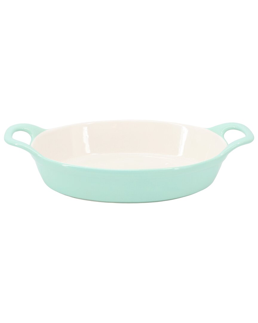 Martha Stewart Vanowen 1.2qt Stoneware Oval Baker In Blue