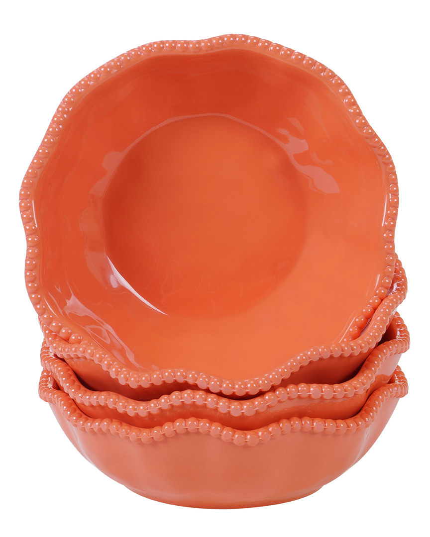Shop Certified International Melamine Perlette Coral Set Of 4 All Purpose Bowls