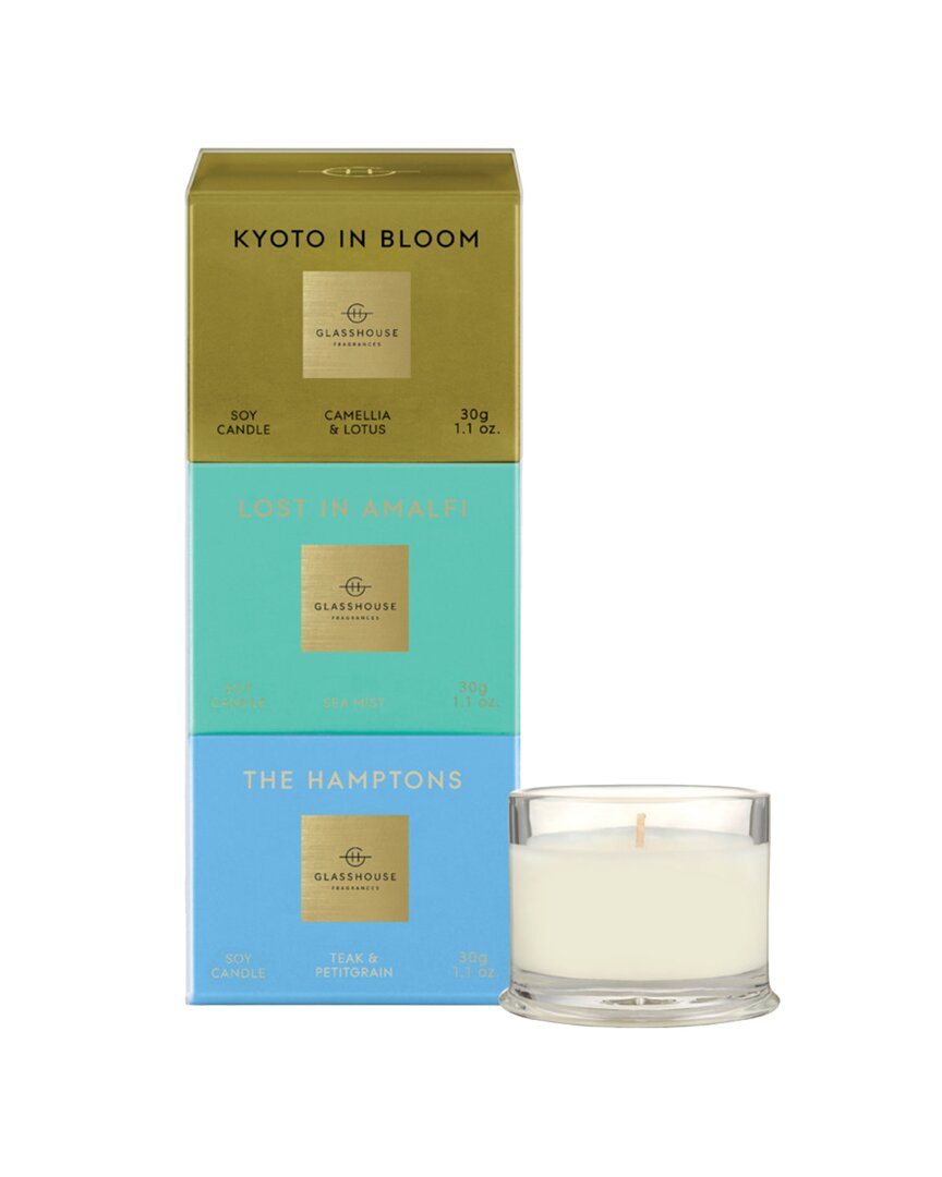 Glasshouse Fragrances Kyoto In Bloom 3x30g Candle Trio
