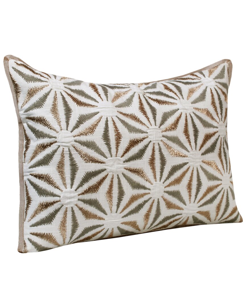 Lr Home Tanya Handmade Geometric Throw Pillow In Gray