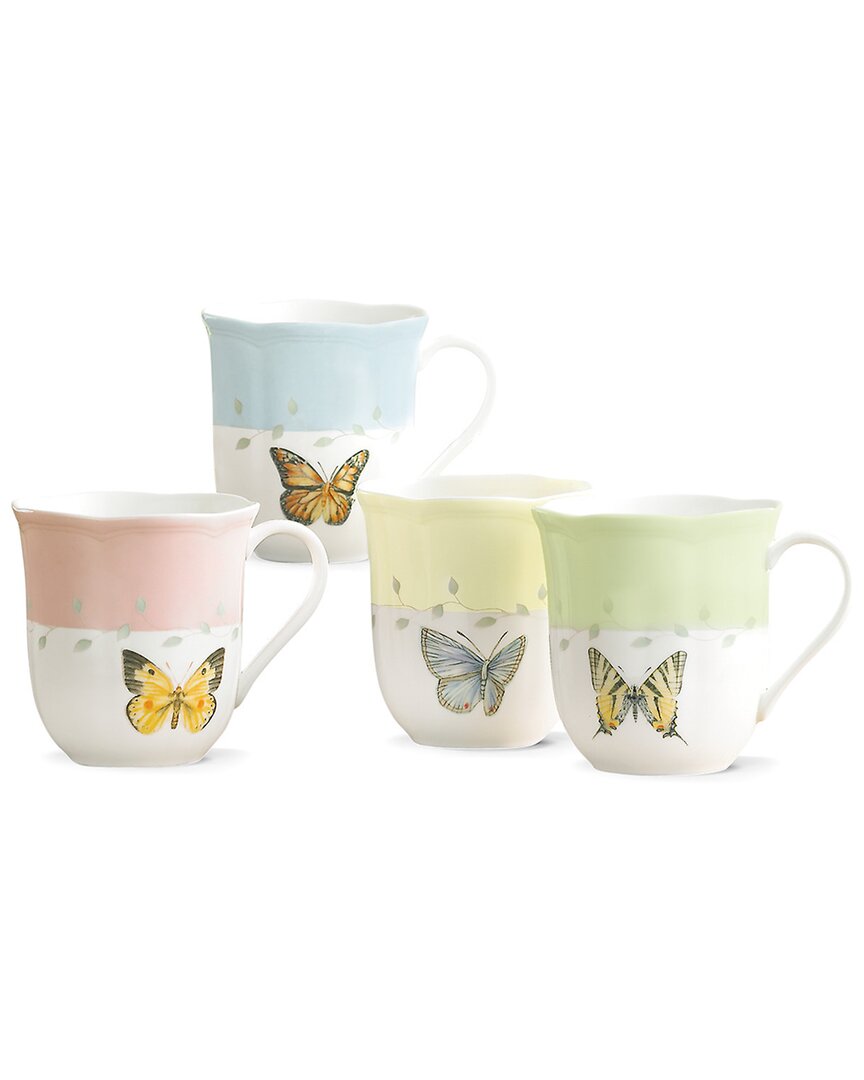 Lenox Butterfly Meadow 4pc Mug Set In Multi