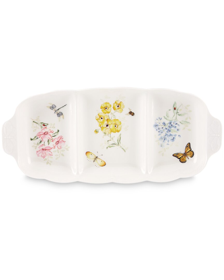 Lenox Butterfly Meadow Divided Serving Dish In Multi