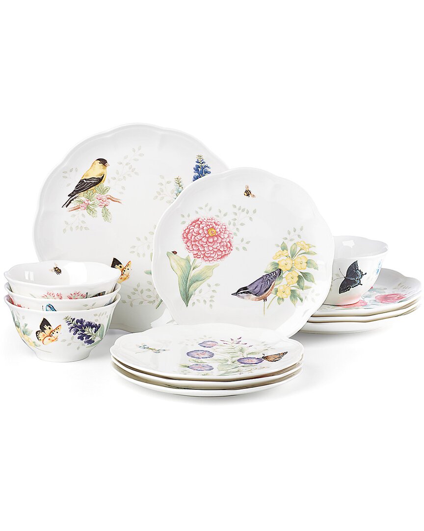 Shop Lenox Butterfly Meadow Flutter 12pc Dinnerware Set In Multi