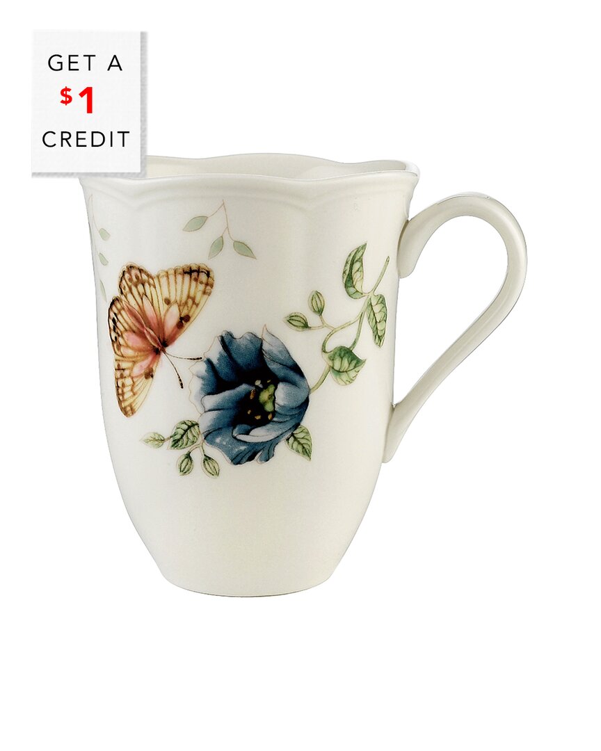 Lenox Dnu Unprofitable  Butterfly Meadow Fritillary Mug With $1 Credit In Multi