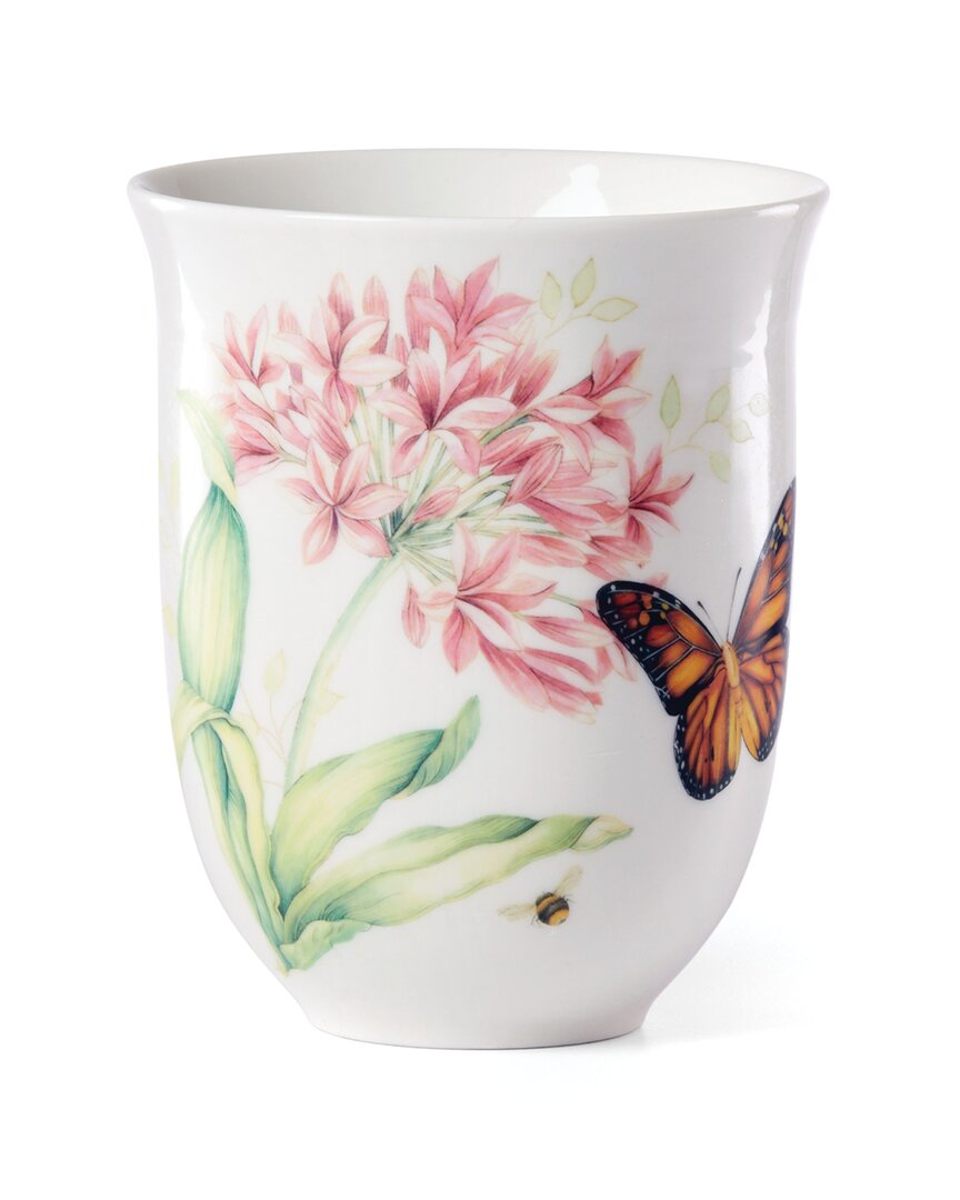 Shop Lenox Dnu Aur Discontinued  Butterfly Meadow Thermal Tea Mug In Multi