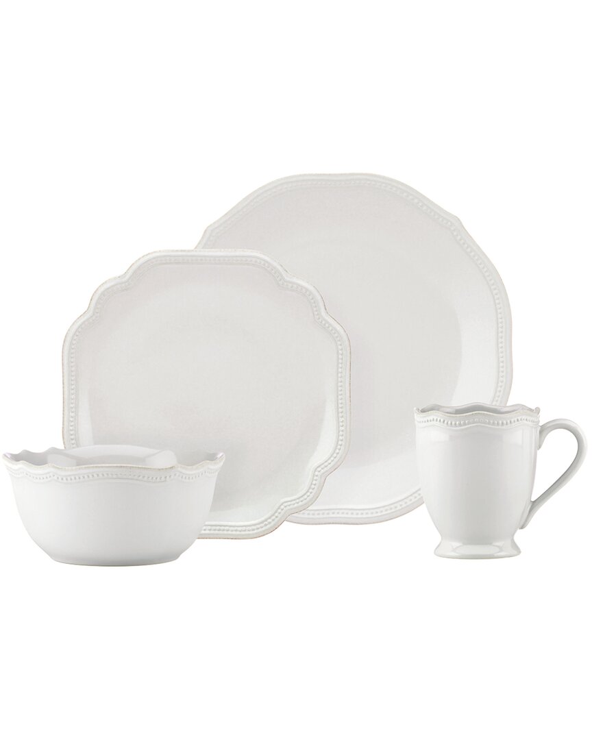Lenox French Perle Bead White 4pc Place Setting