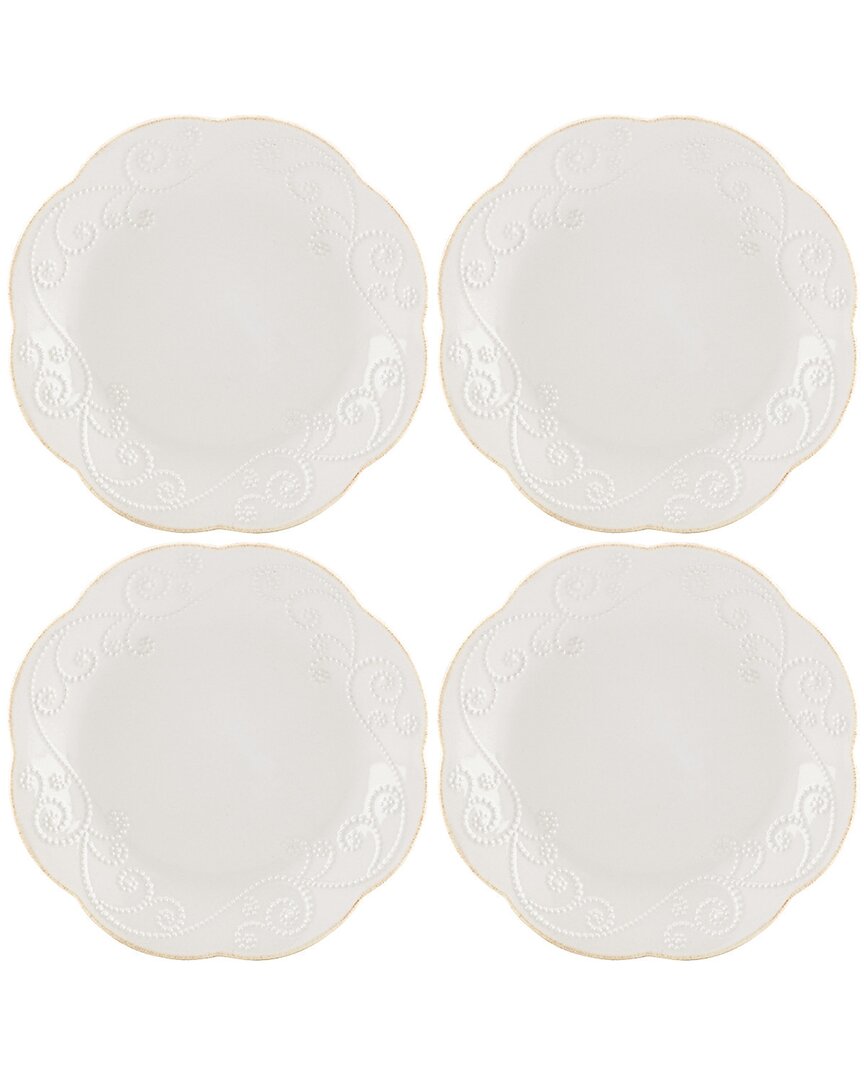 Lenox French Perle White 4pc Dessert Plate Set